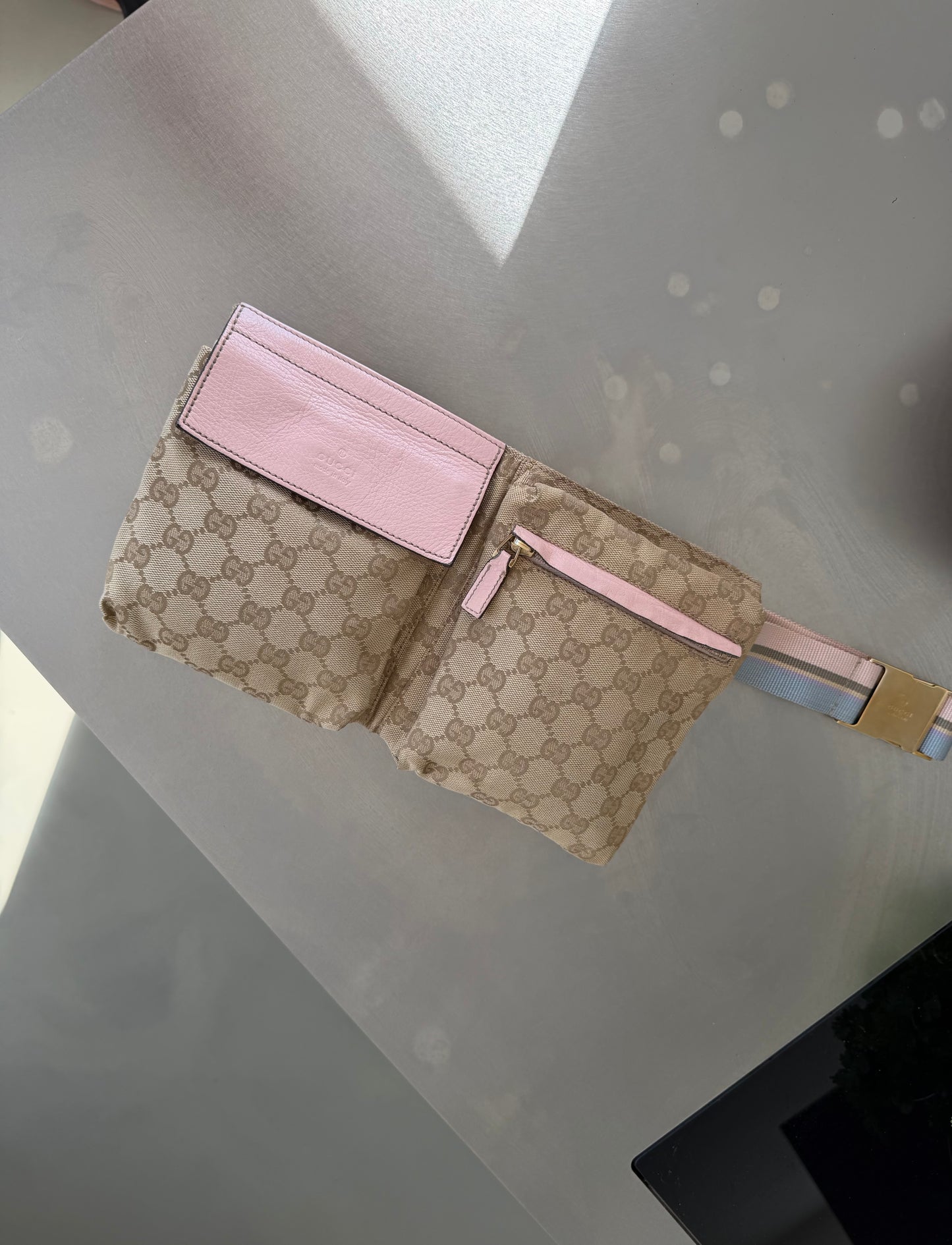 Gucci GG Canvas Belt Bag – Lyserød