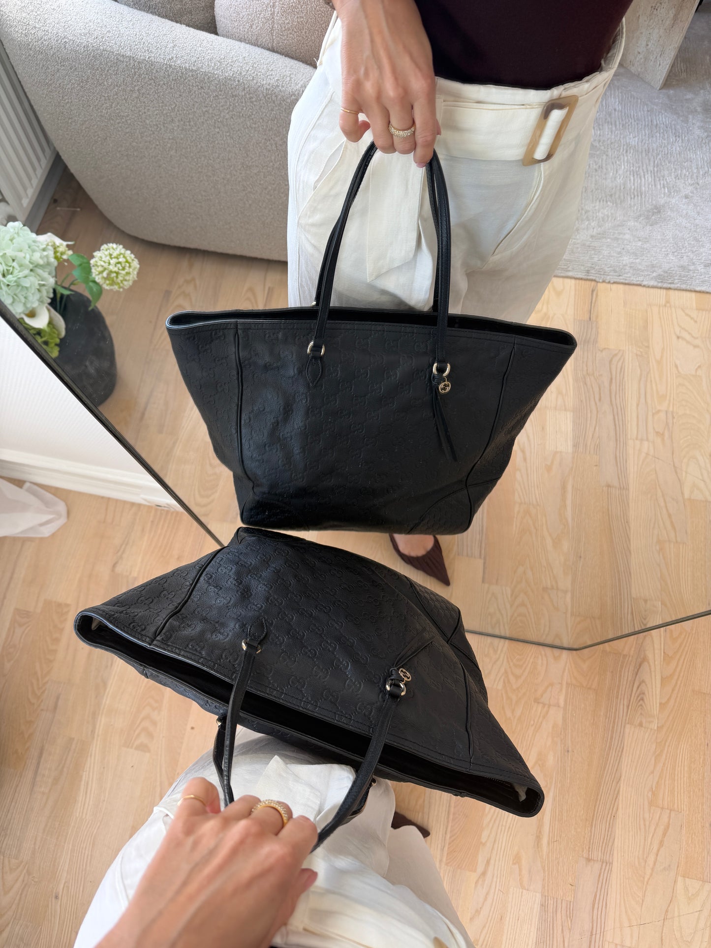 Gucci Guccissima Black Abbey Tote