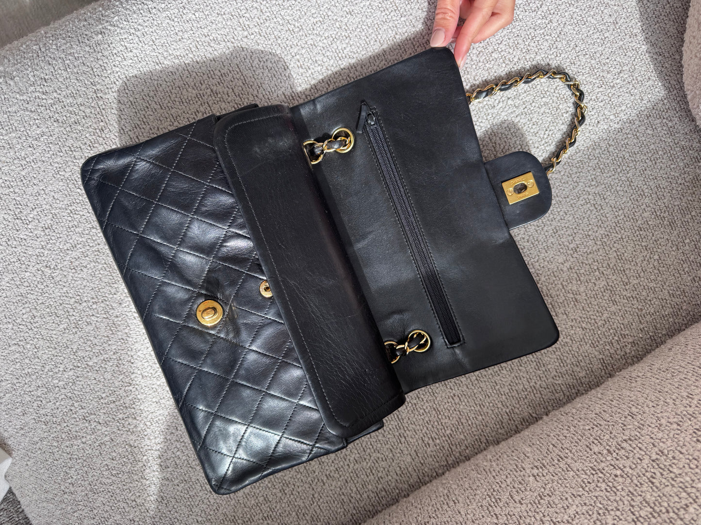 Chanel Medium Double Flap Black GHW