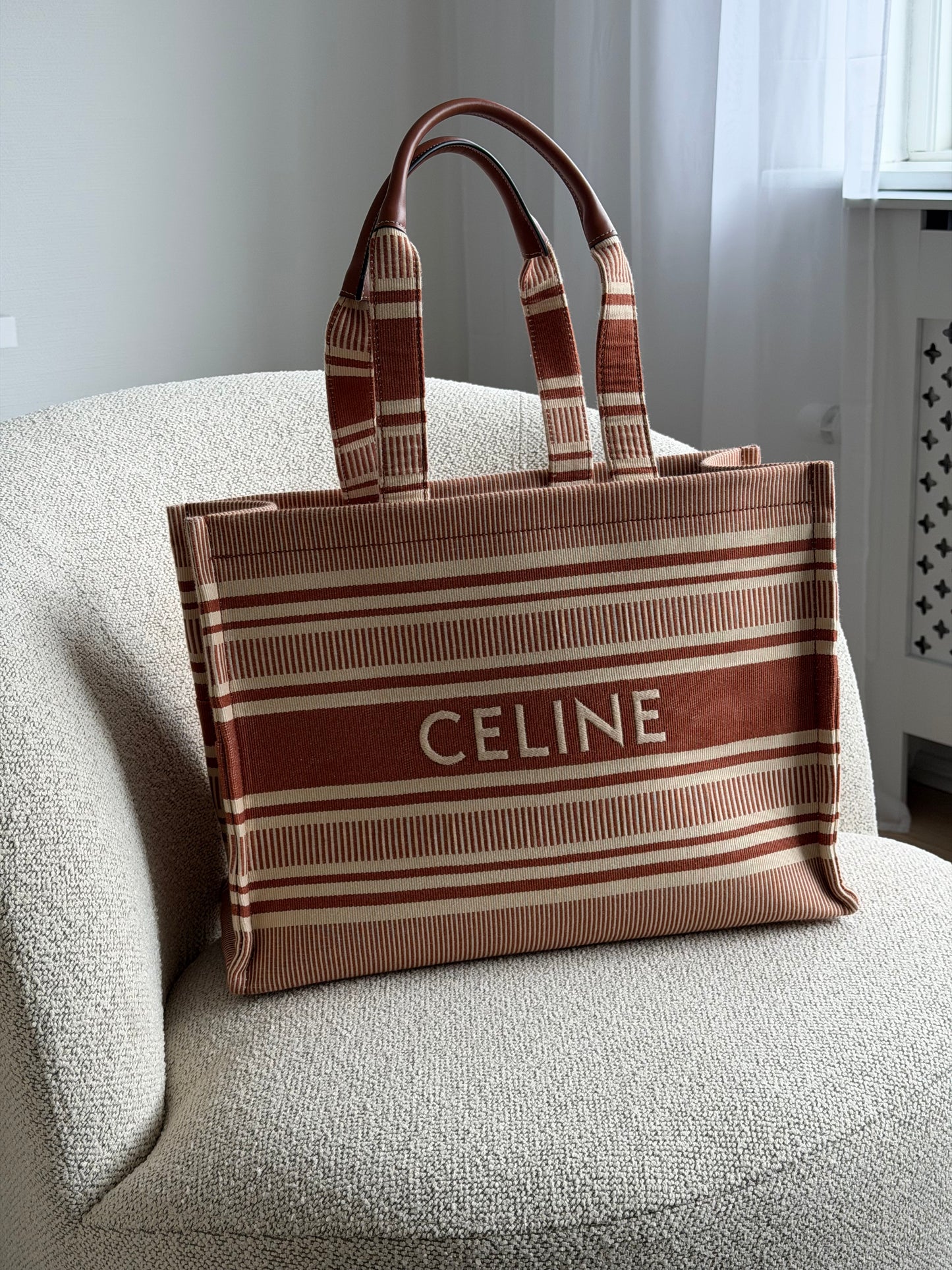 CELINE Cabas Thais Large Tote – Brun/Beige
