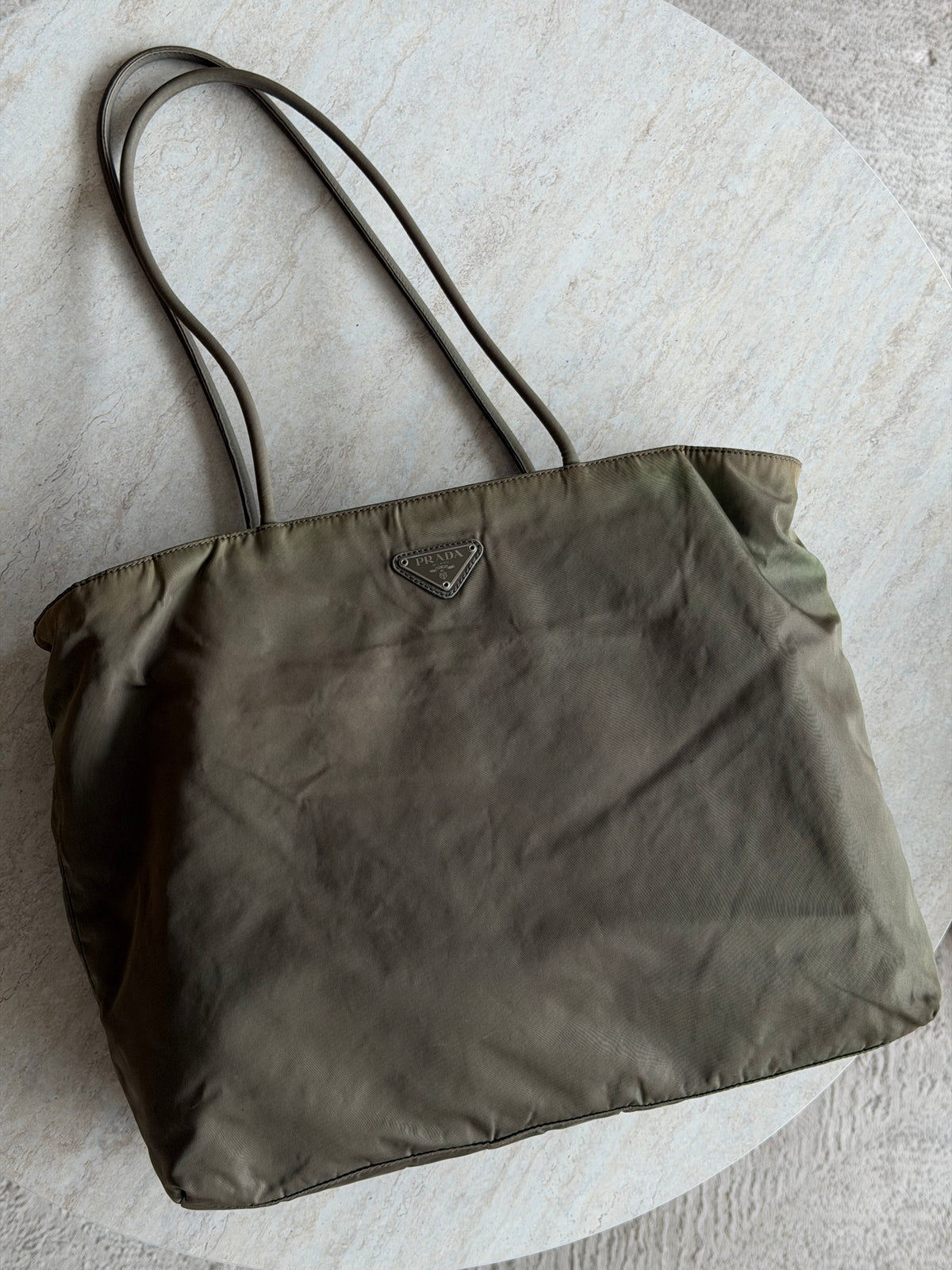 Prada Vintage Nylon Tote Bag – Khaki Green