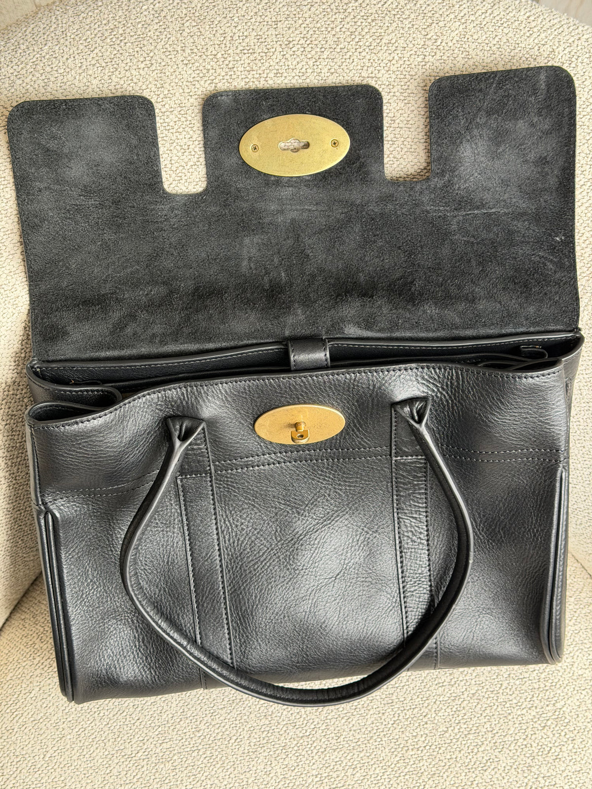 Mulberry Bayswater – Black Heavy Grain