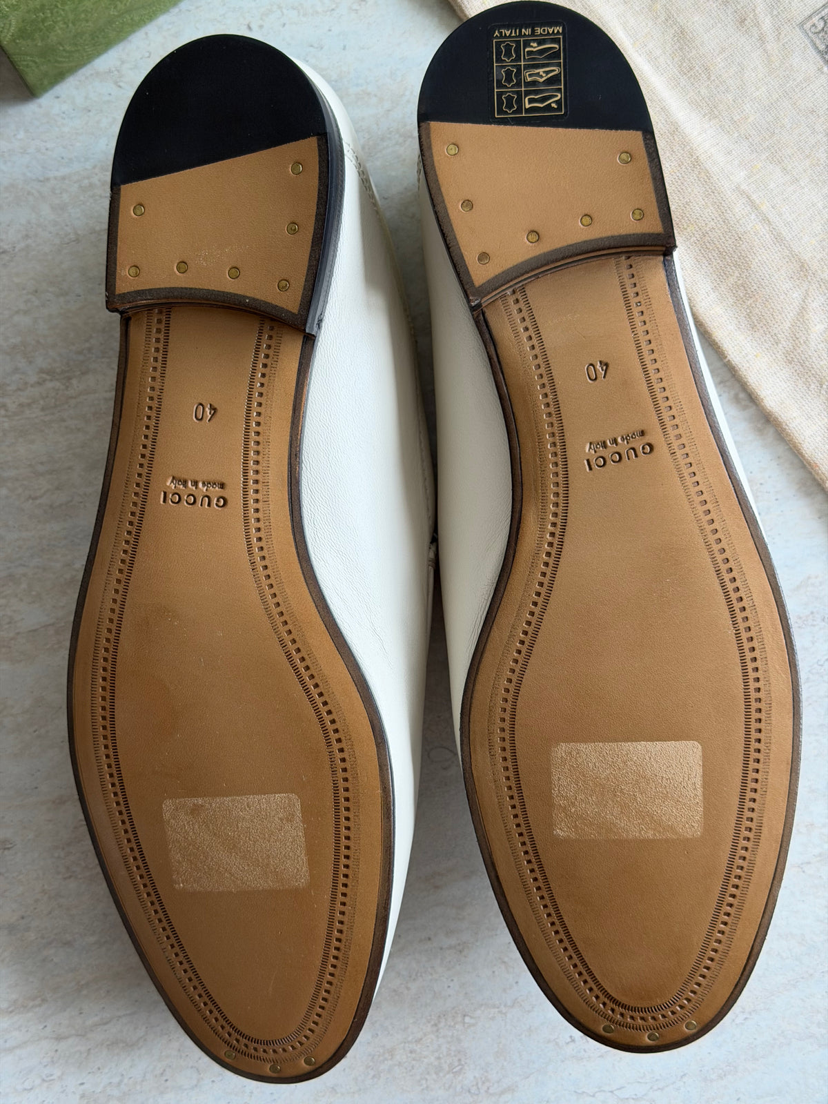 Gucci Leather Loafers – Råhvid / Creme - 40