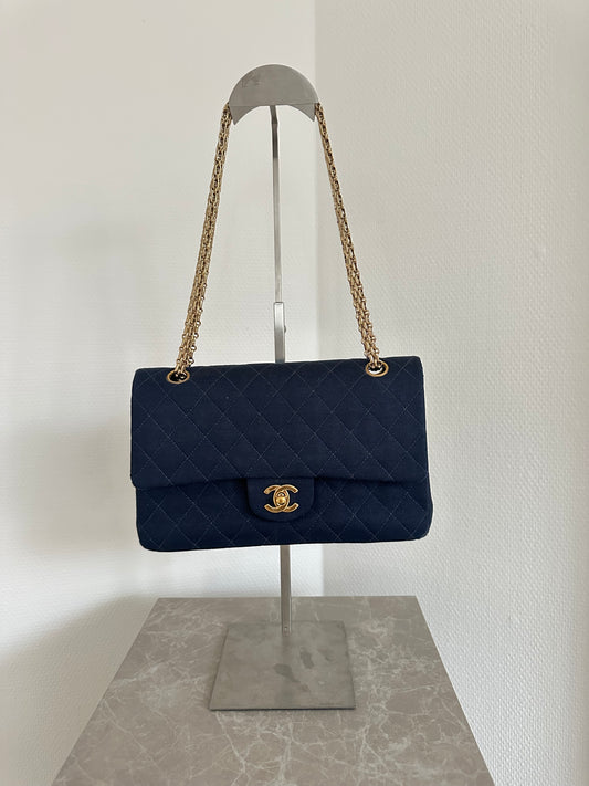 Chanel Classic Double Flap | Navy fabric