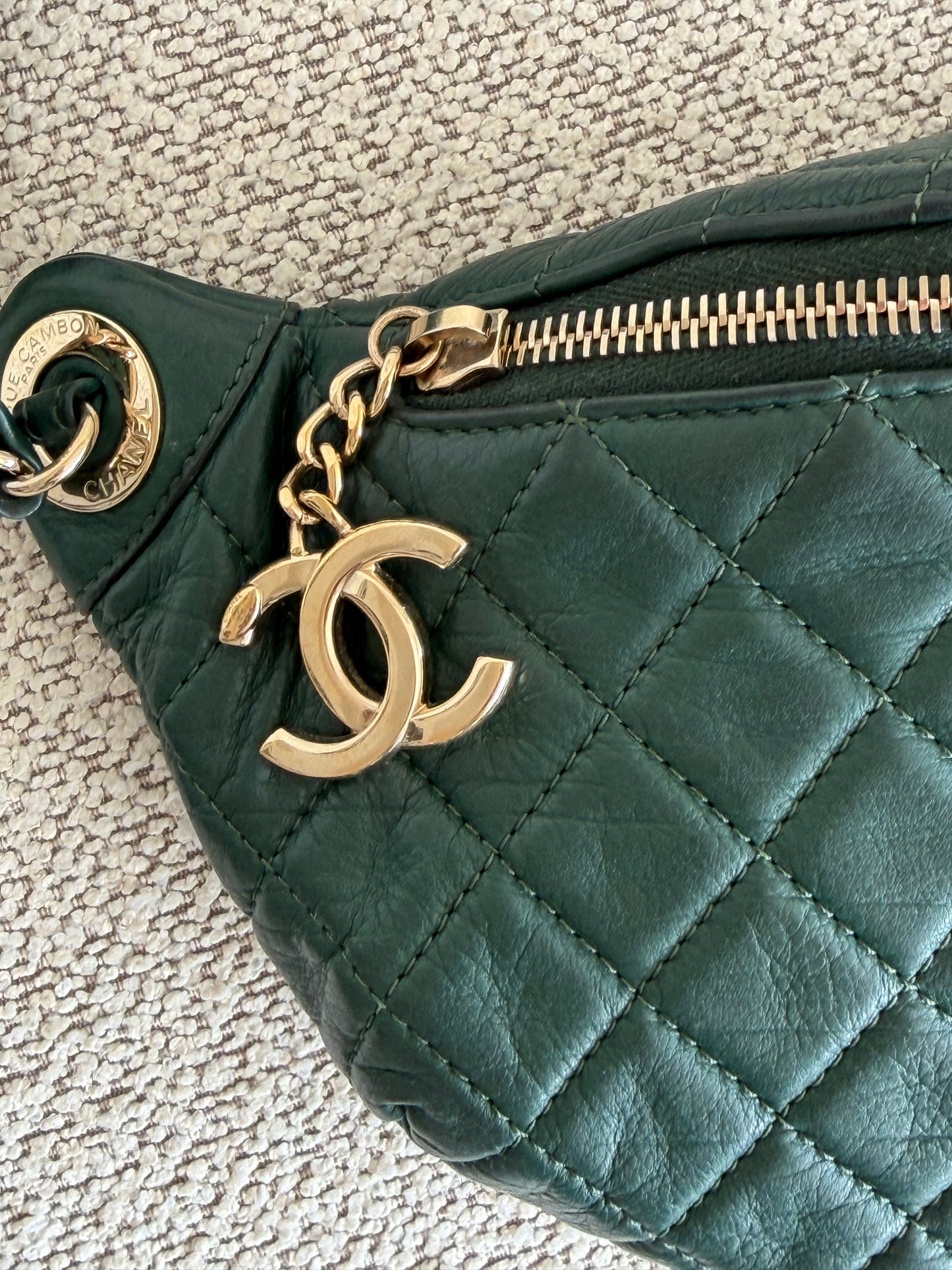 Chanel Quilted Banane Belt Bag – Dark Green