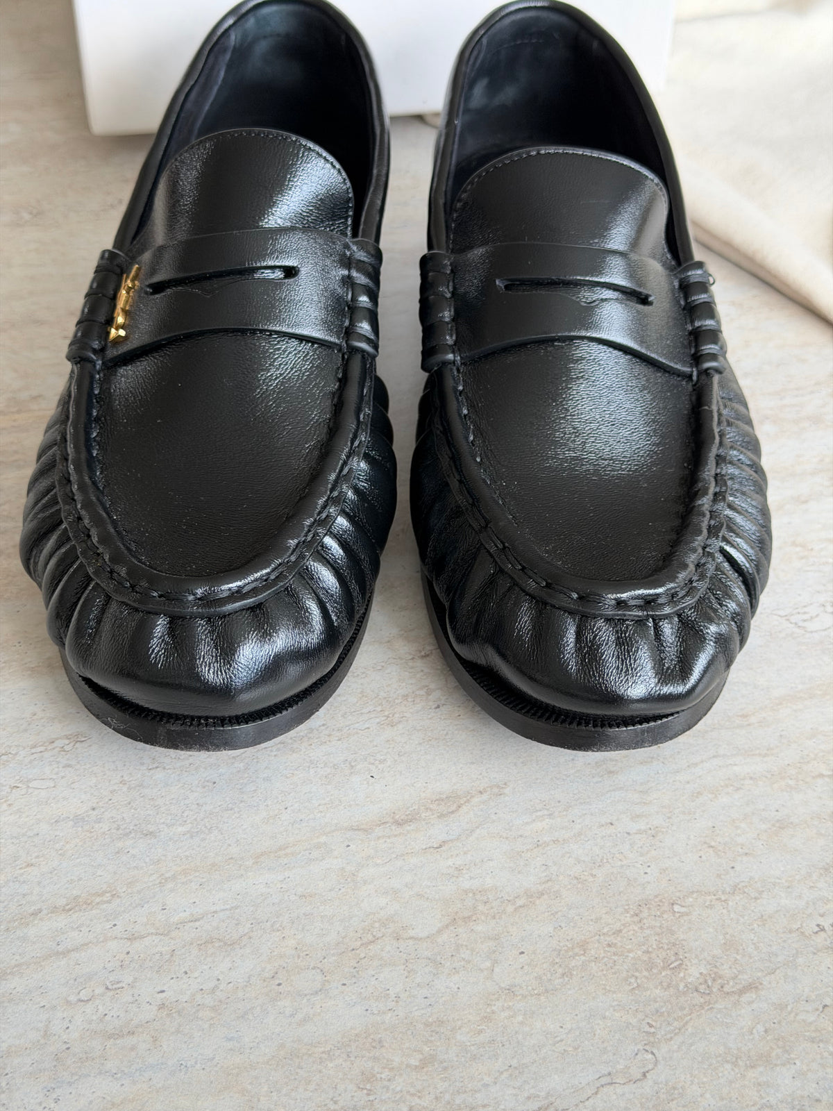 Saint Laurent Le Loafer Cassandre – Black / Gold