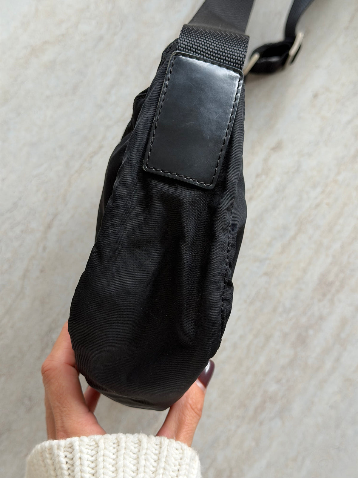 Prada Tessuto Nylon Crossbody Bag – Black