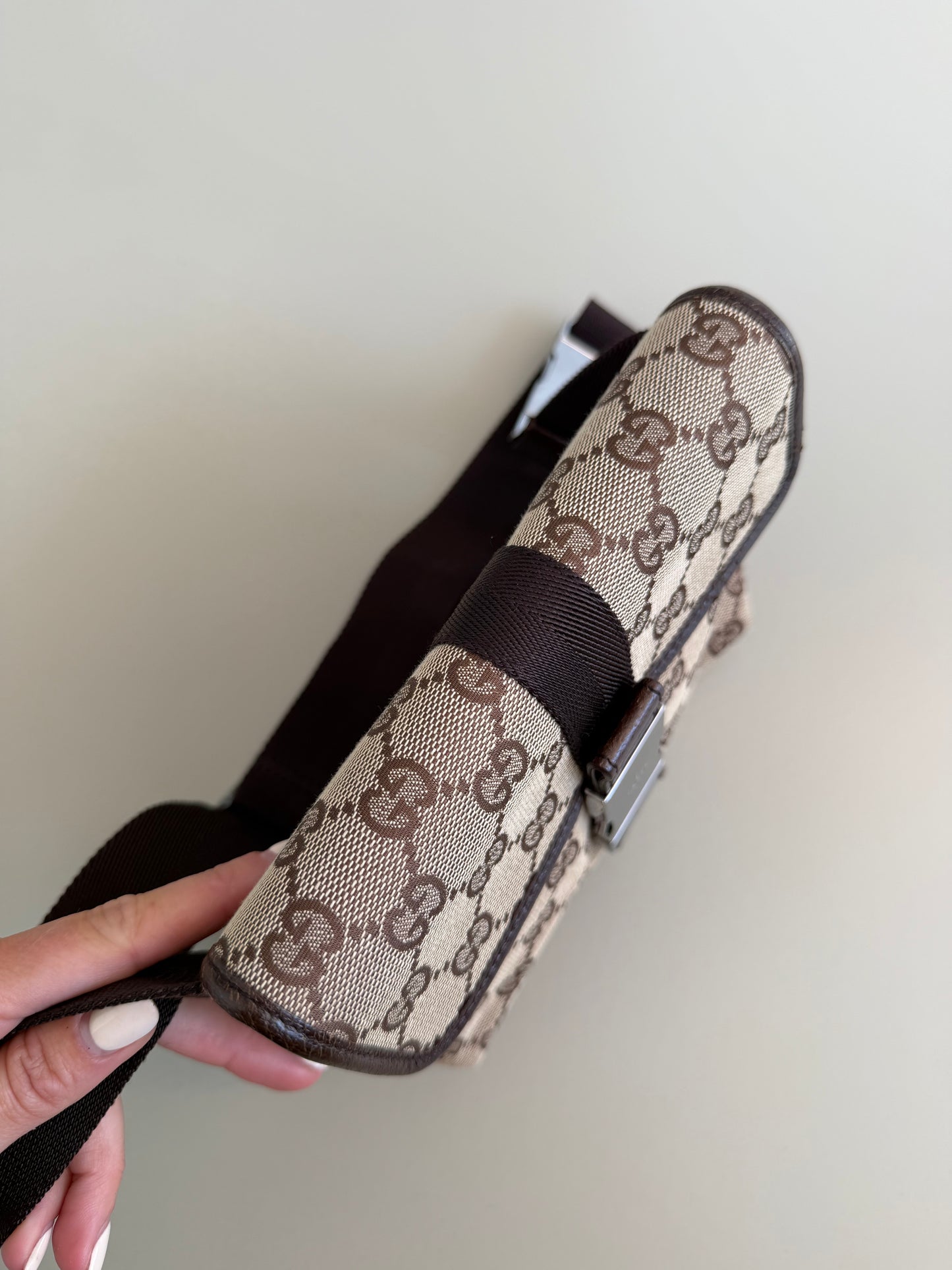 Gucci GG brown Canvas Belt Bag