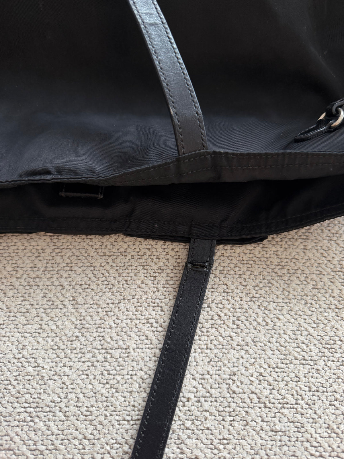 Prada Black Nylon Bow Tote Bag