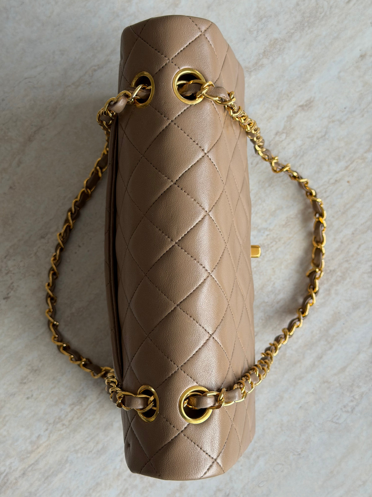 Chanel Medium Classic Double Flap – Taupe / 24K Gold-Plated Hardware