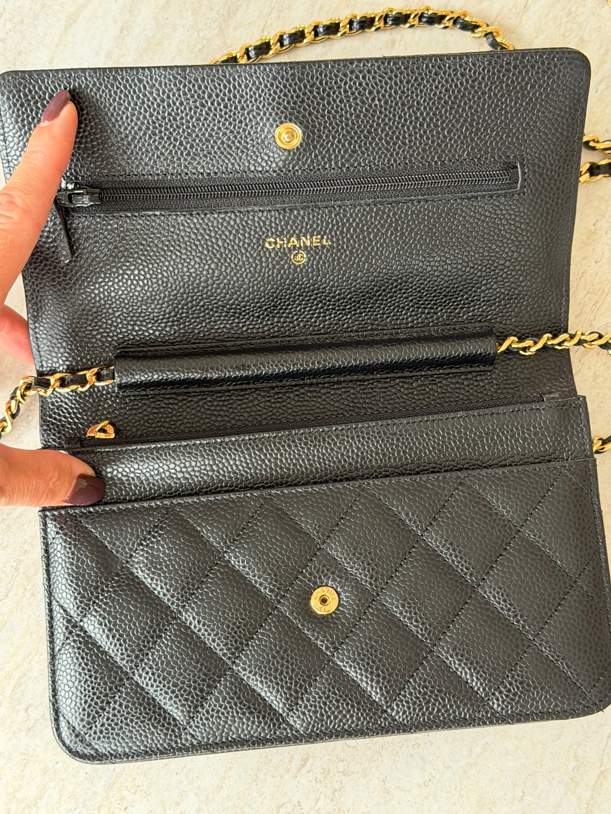 Chanel Wallet on Chain (WOC) - Black Caviar