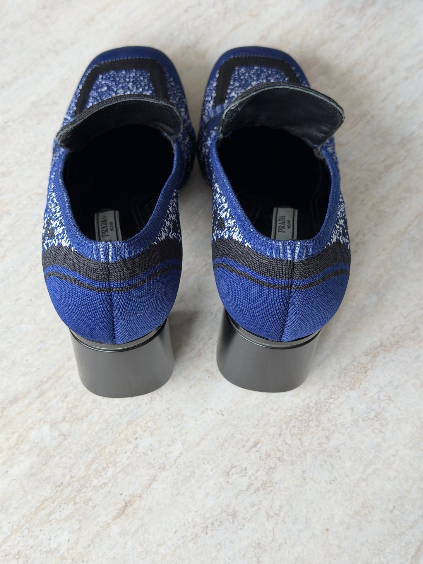 Prada Knit Pumps med blokhæl – str. 36