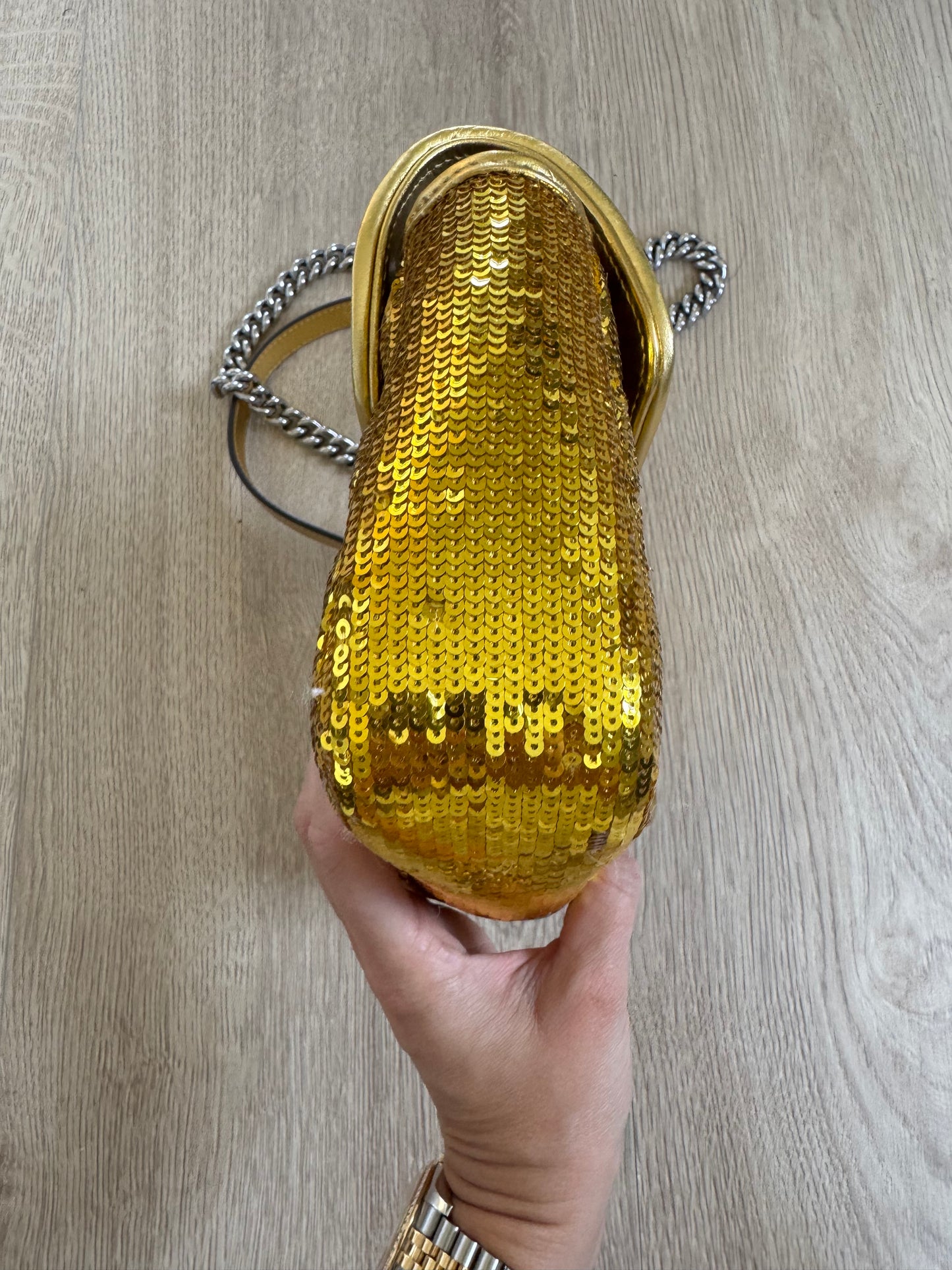 Gucci Marmont gold Glitter Bag