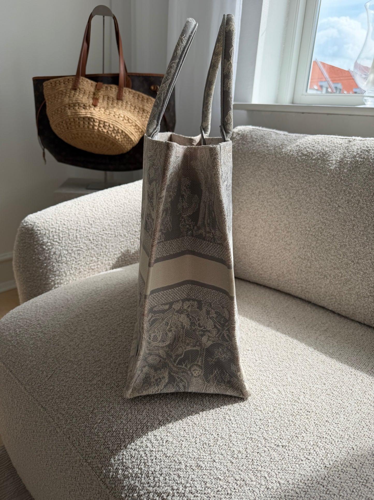 Christian Dior Book Tote Large – Grey Toile de Jouy