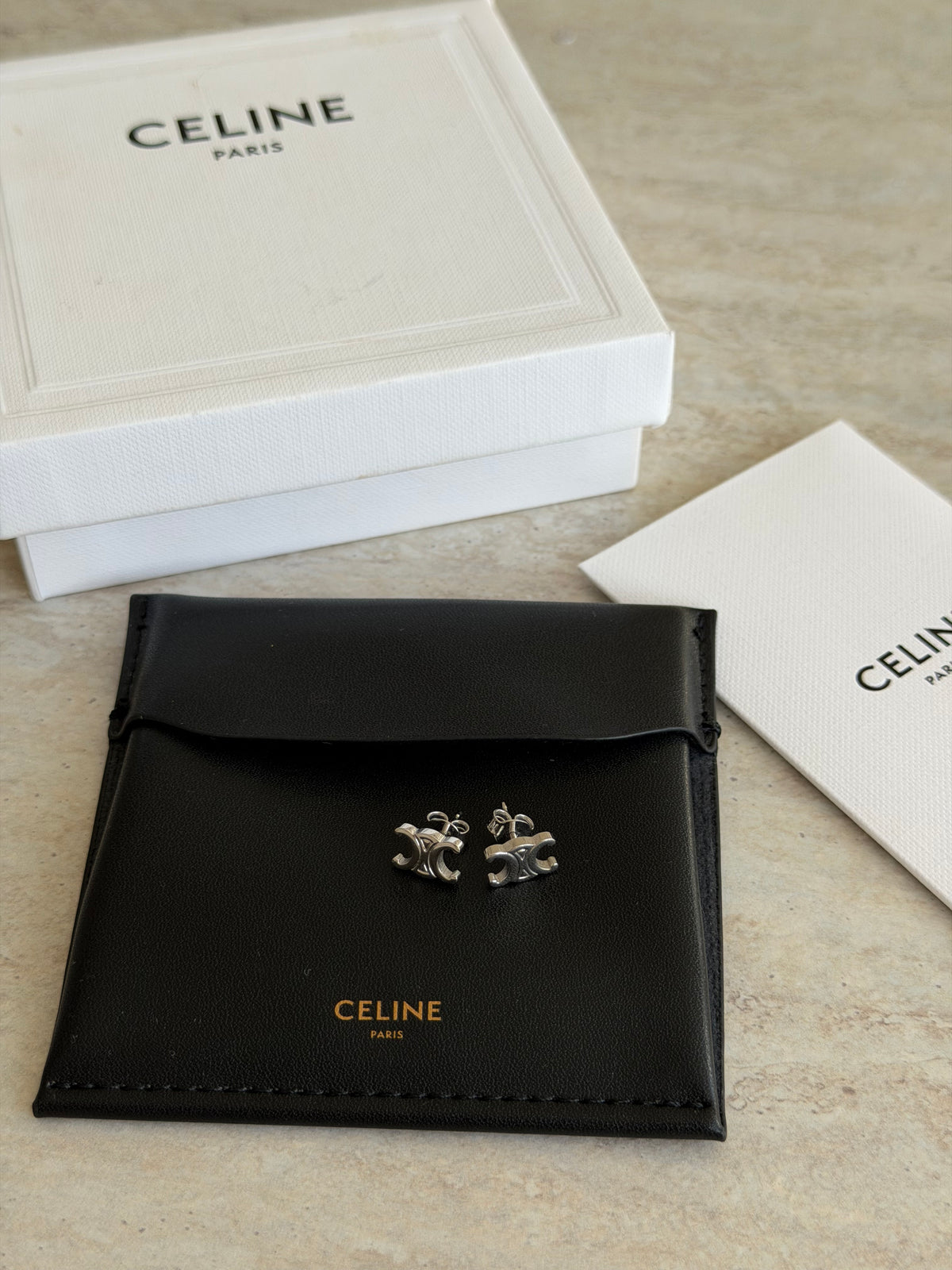 Celine Triomphe Stud Earrings