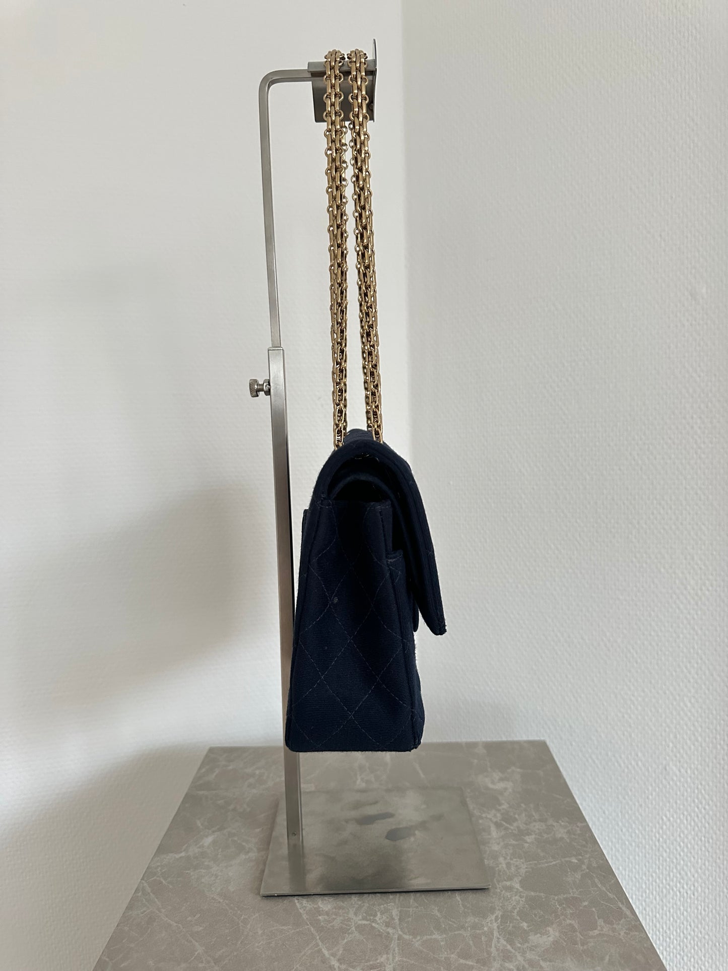 Chanel Classic Double Flap | Navy fabric