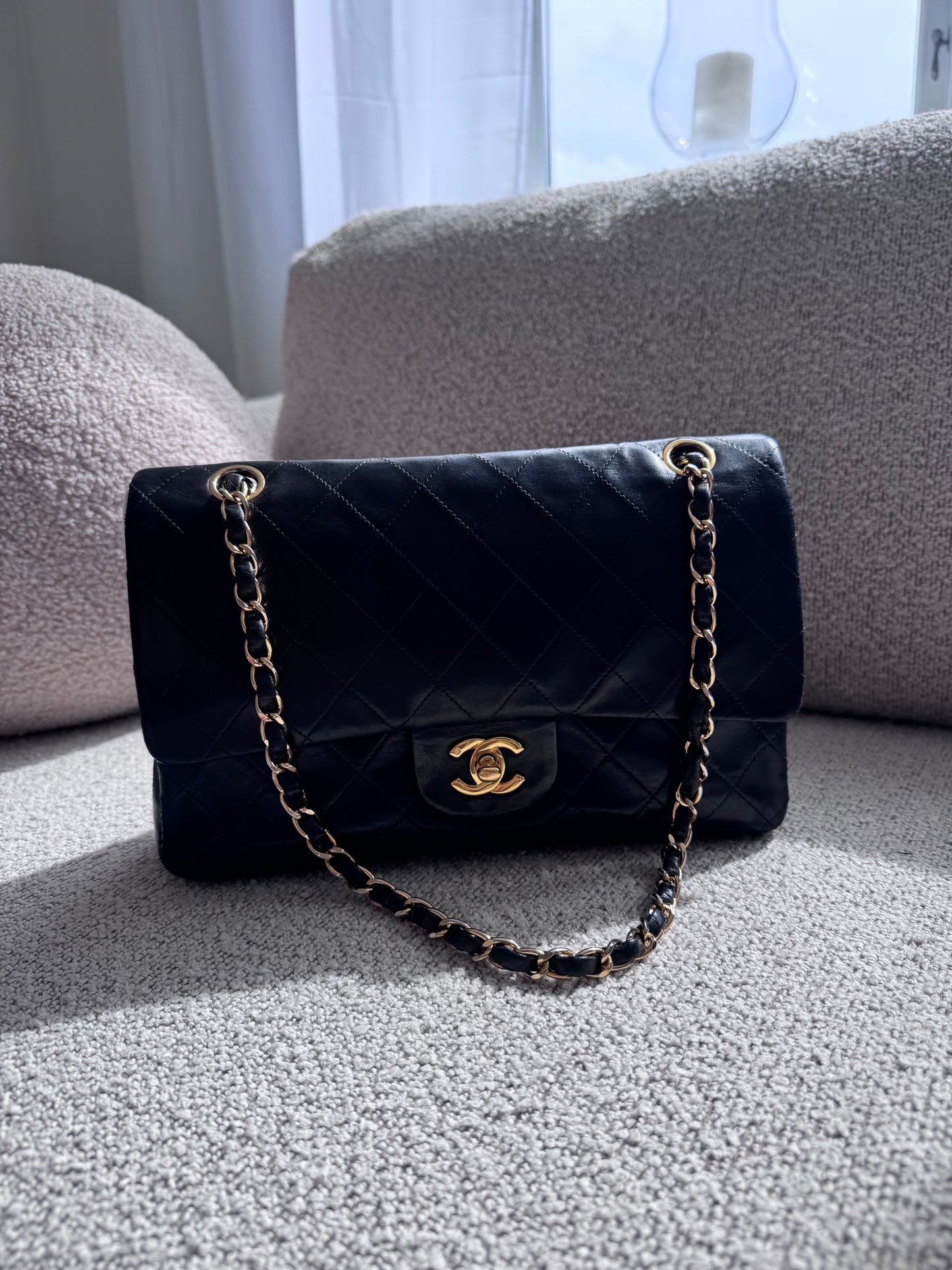 Chanel Medium Double Flap Black GHW