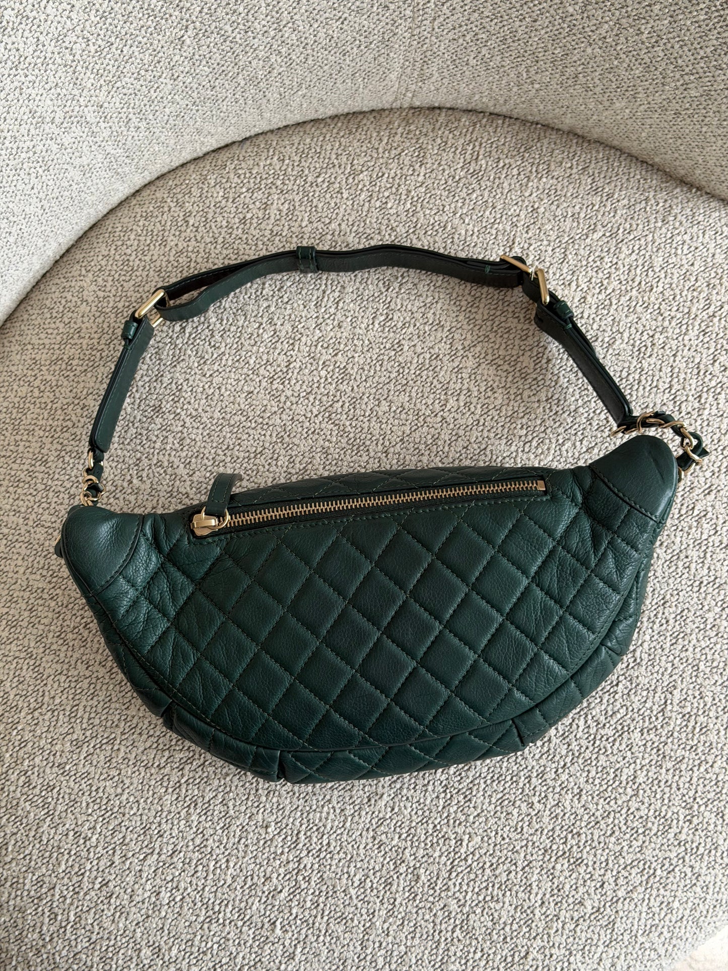 Chanel Quilted Banane Belt Bag – Dark Green