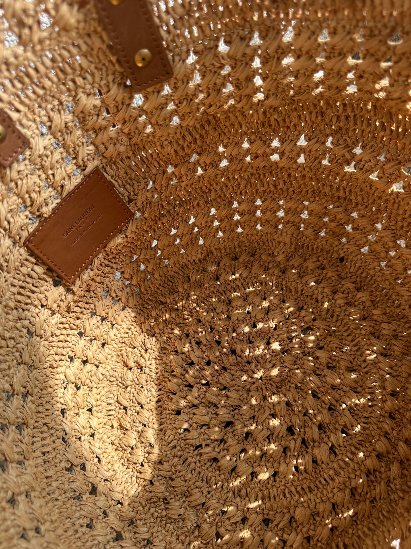 Saint Laurent Panier Raffia Tote