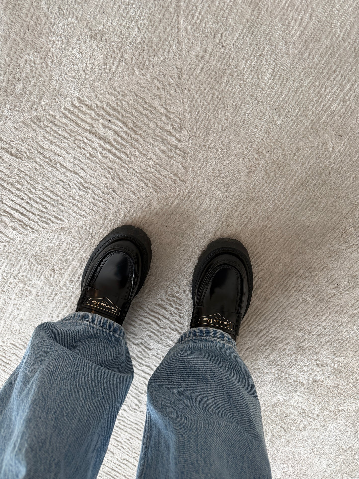 Christian Dior Black Leather Loafers
