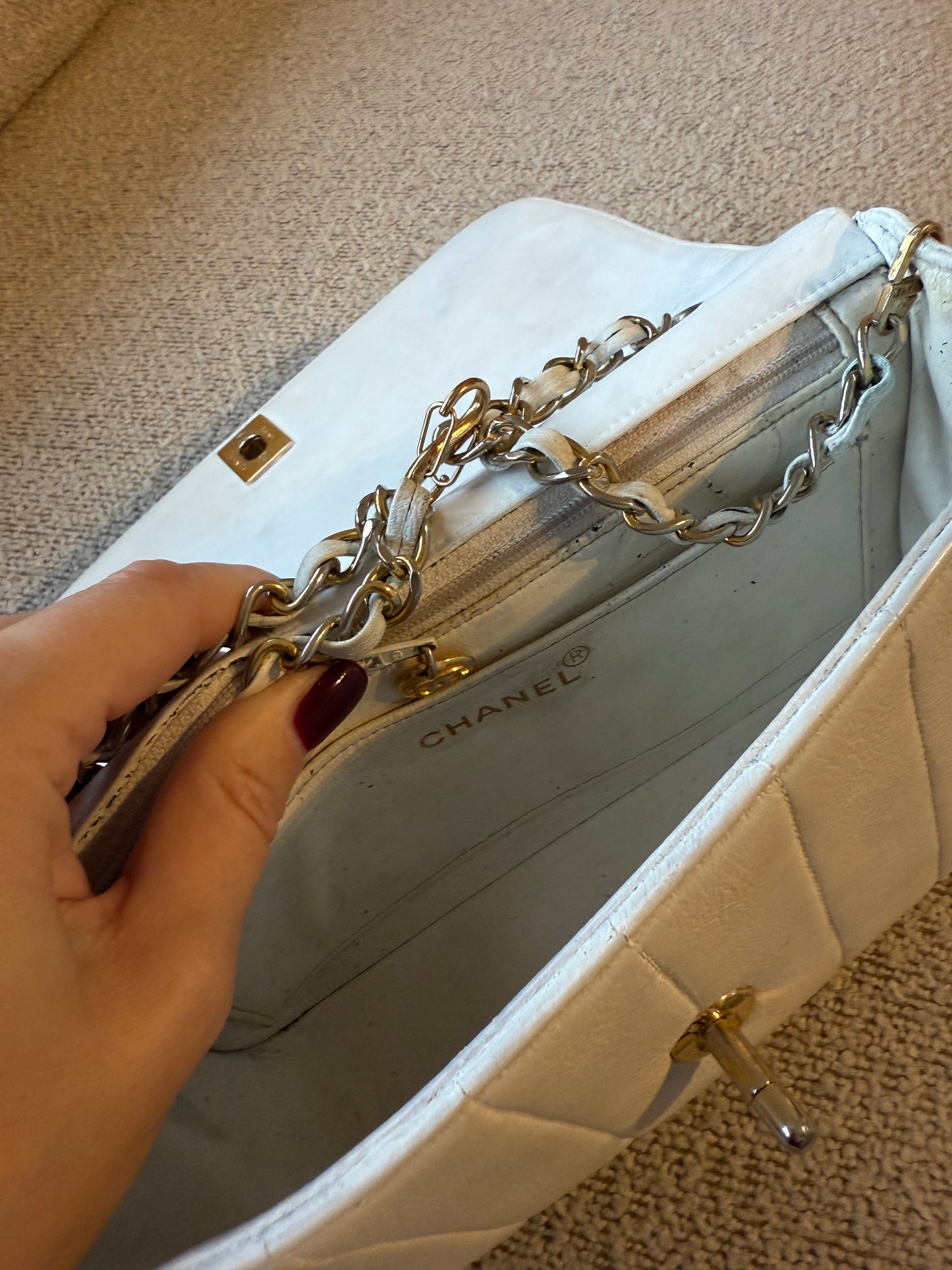 Chanel vertical flap bag