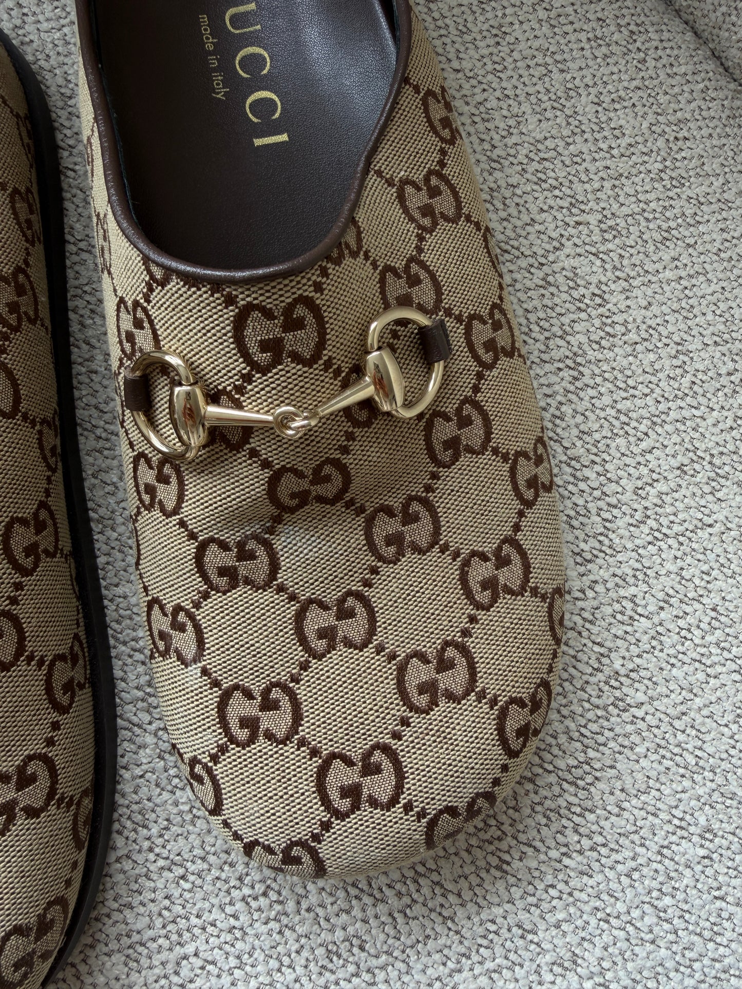 Gucci GG Canvas Horsebit Mules