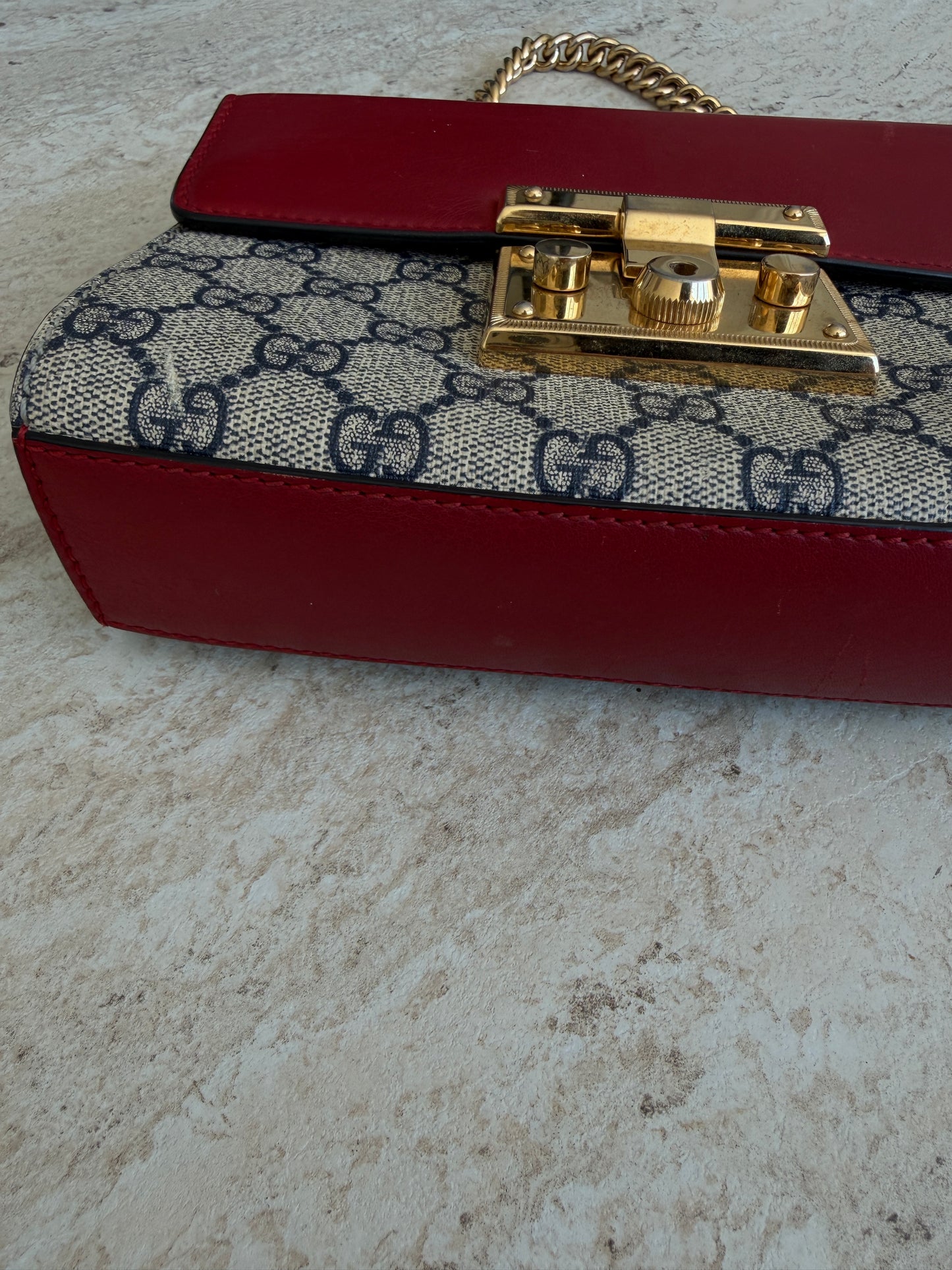 Gucci Padlock red crossbody bag