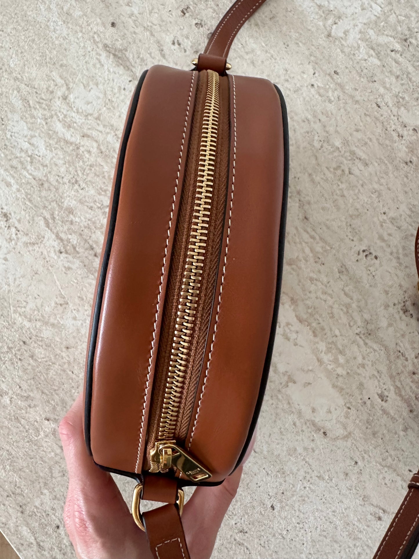 Celine Triomphe Oval bag - Tan