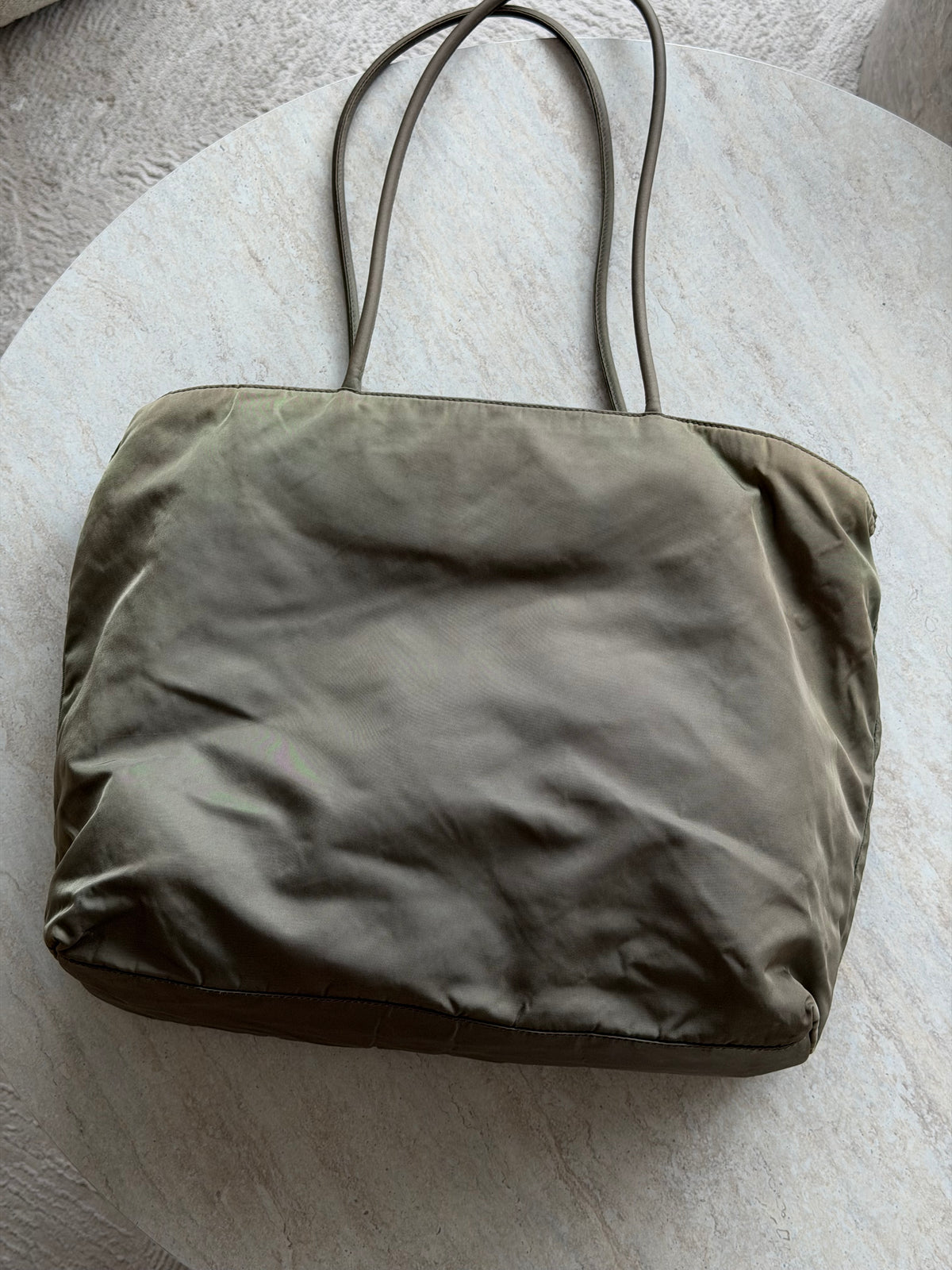 Prada Vintage Nylon Tote Bag – Khaki Green