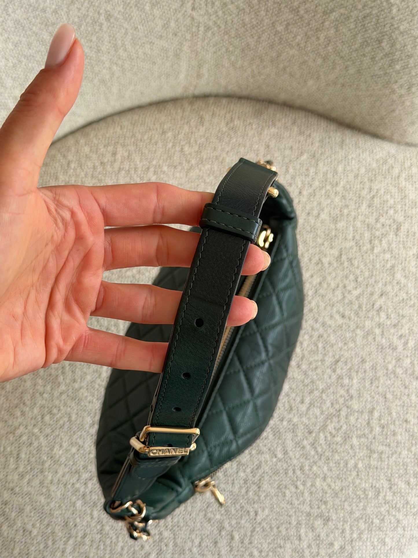 Chanel Quilted Banane Belt Bag – Dark Green