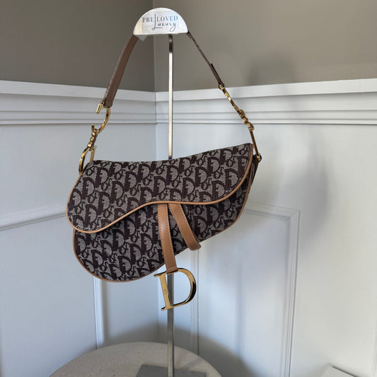 Dior saddle bag monogram ghw