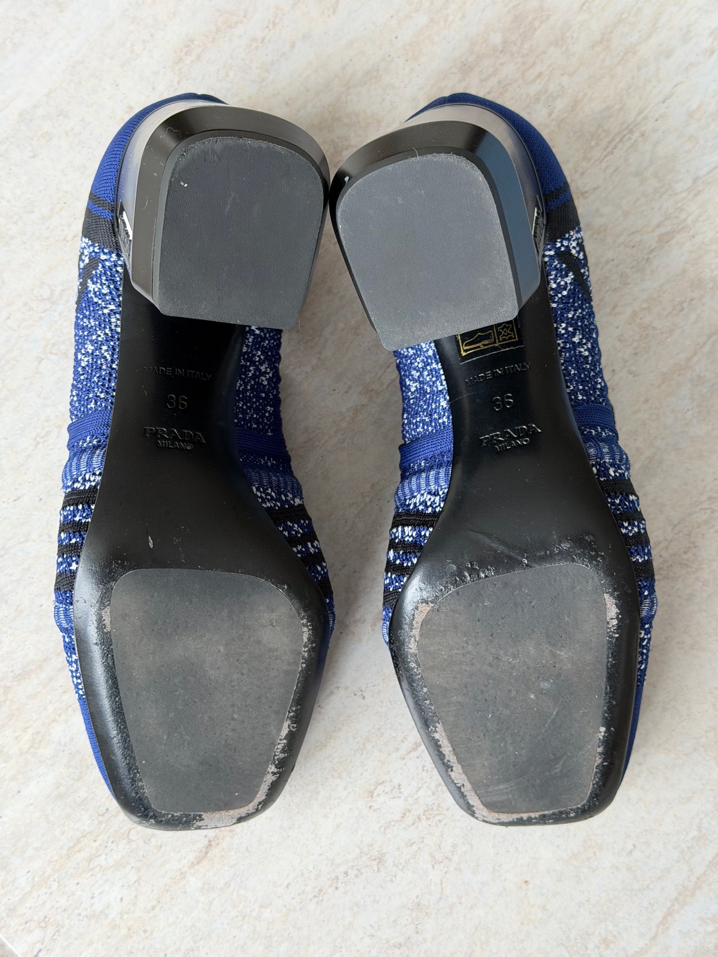 Prada Knit Pumps med blokhæl – str. 36
