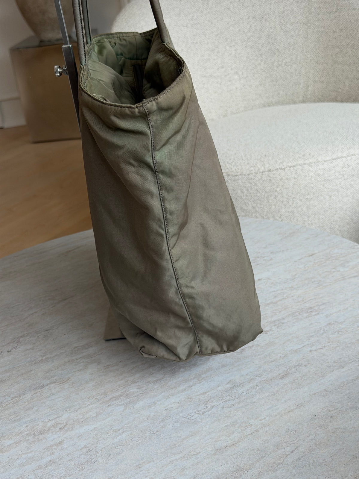 Prada Vintage Nylon Tote Bag – Khaki Green