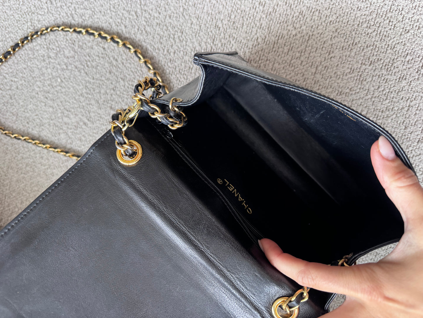 Chanel Black Patent flap bag