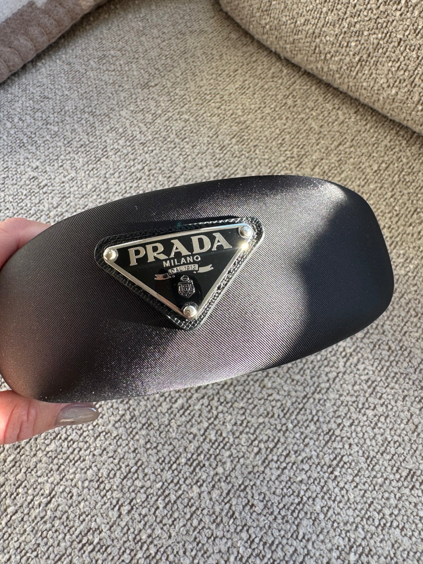 Prada Black Re-nylon Headband Hair accessories
