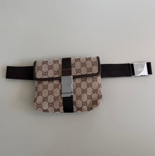 Gucci GG brown Canvas Belt Bag