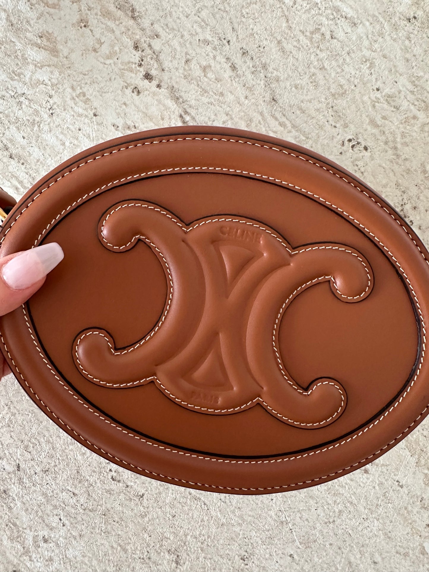Celine Triomphe Oval bag - Tan