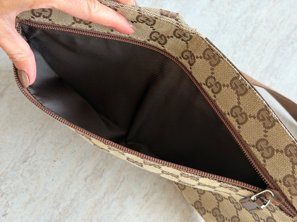 Gucci Vintage GG Canvas Belt Bag – Beige/Brown
