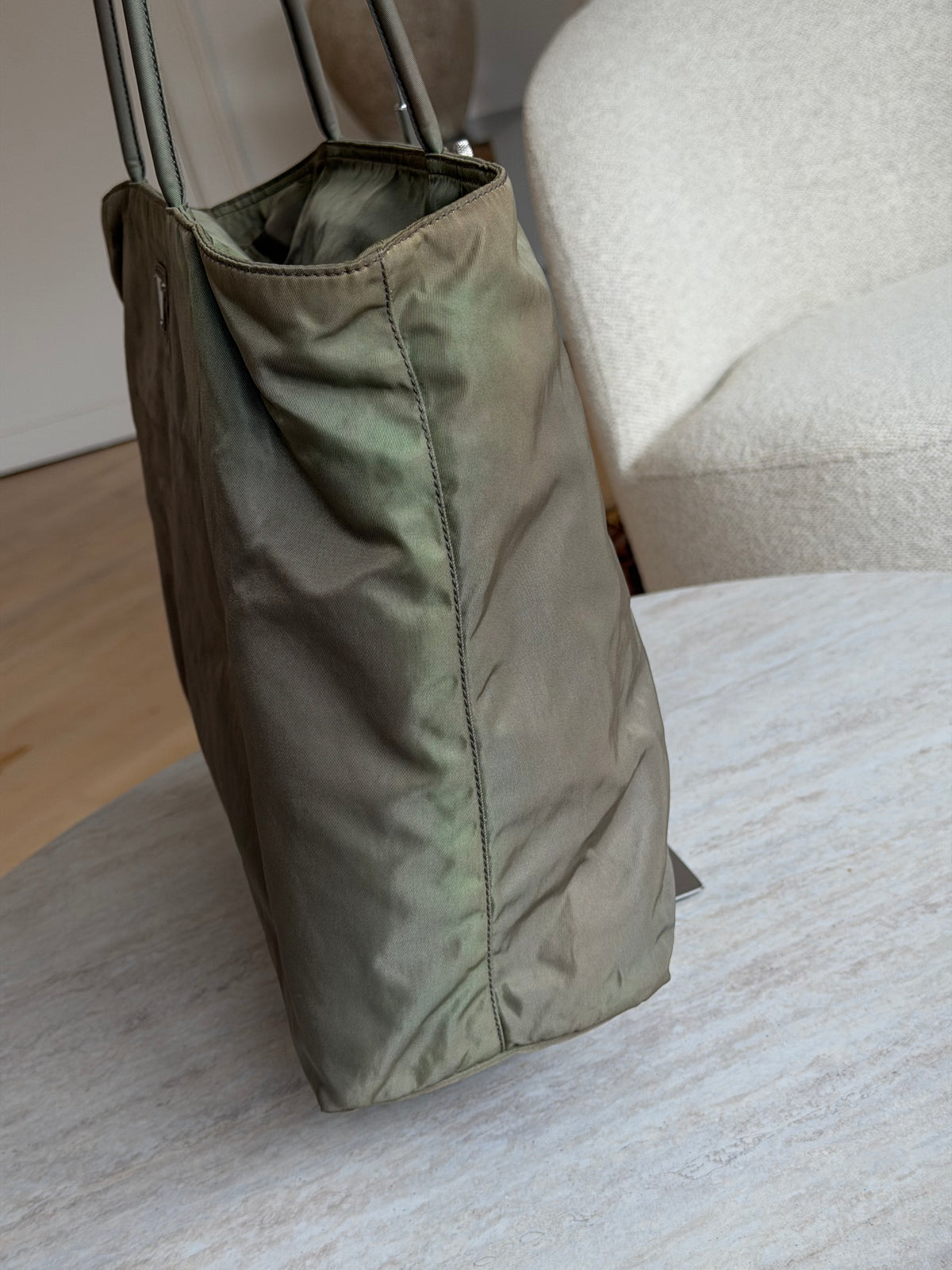 Prada Vintage Nylon Tote Bag – Khaki Green