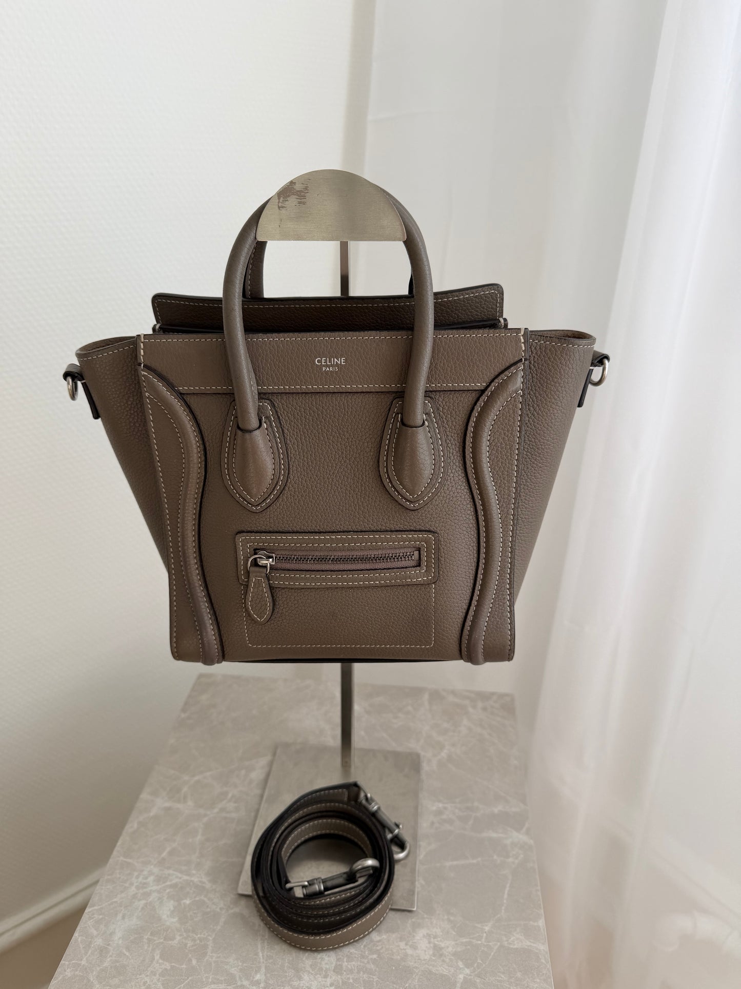 Celine Nano Luggage – Taupe