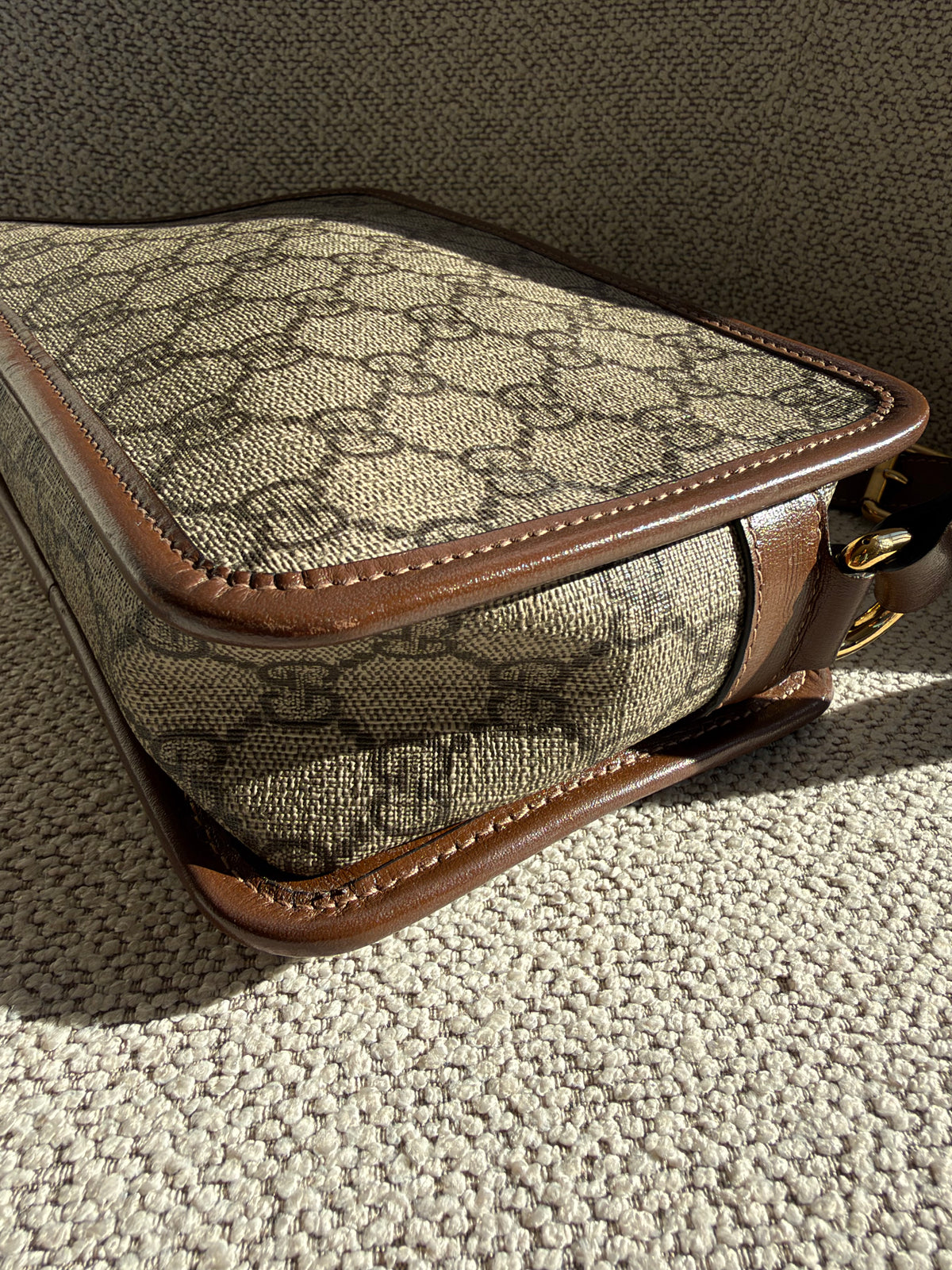 Gucci GG Canvas Leather Camera Bag – Beige / Brown
