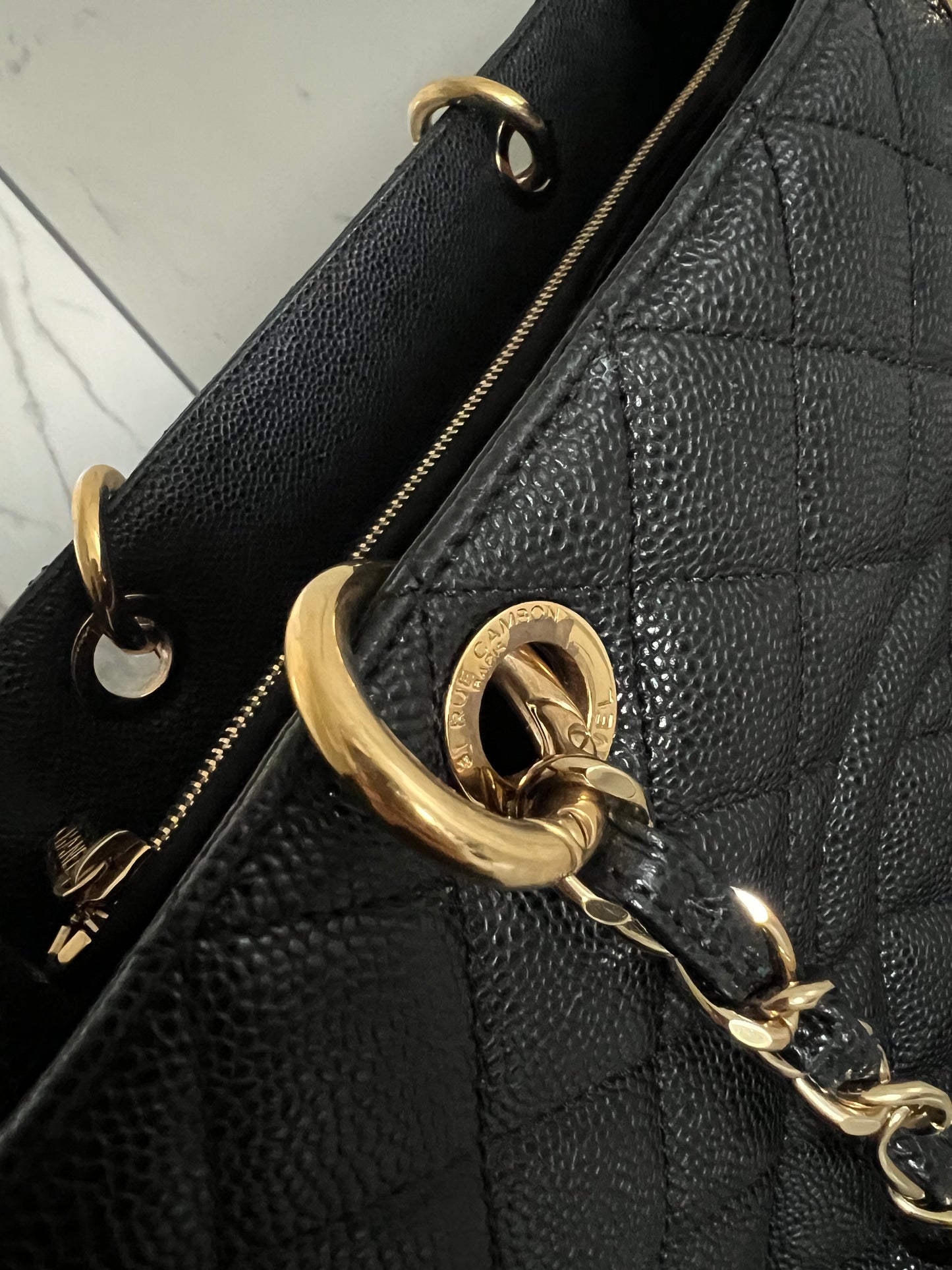 Chanel shopper caviar tote