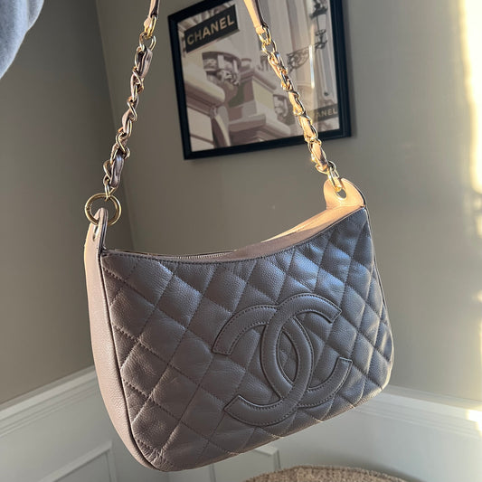 Chanel beige caviar Shoulder bag