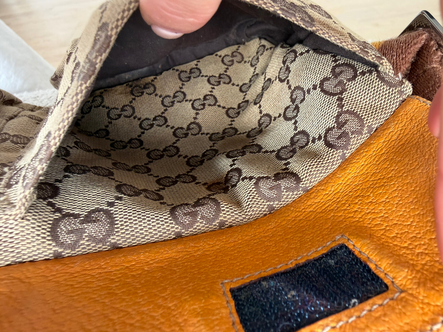 Gucci GG Canvas Belt Bag orange