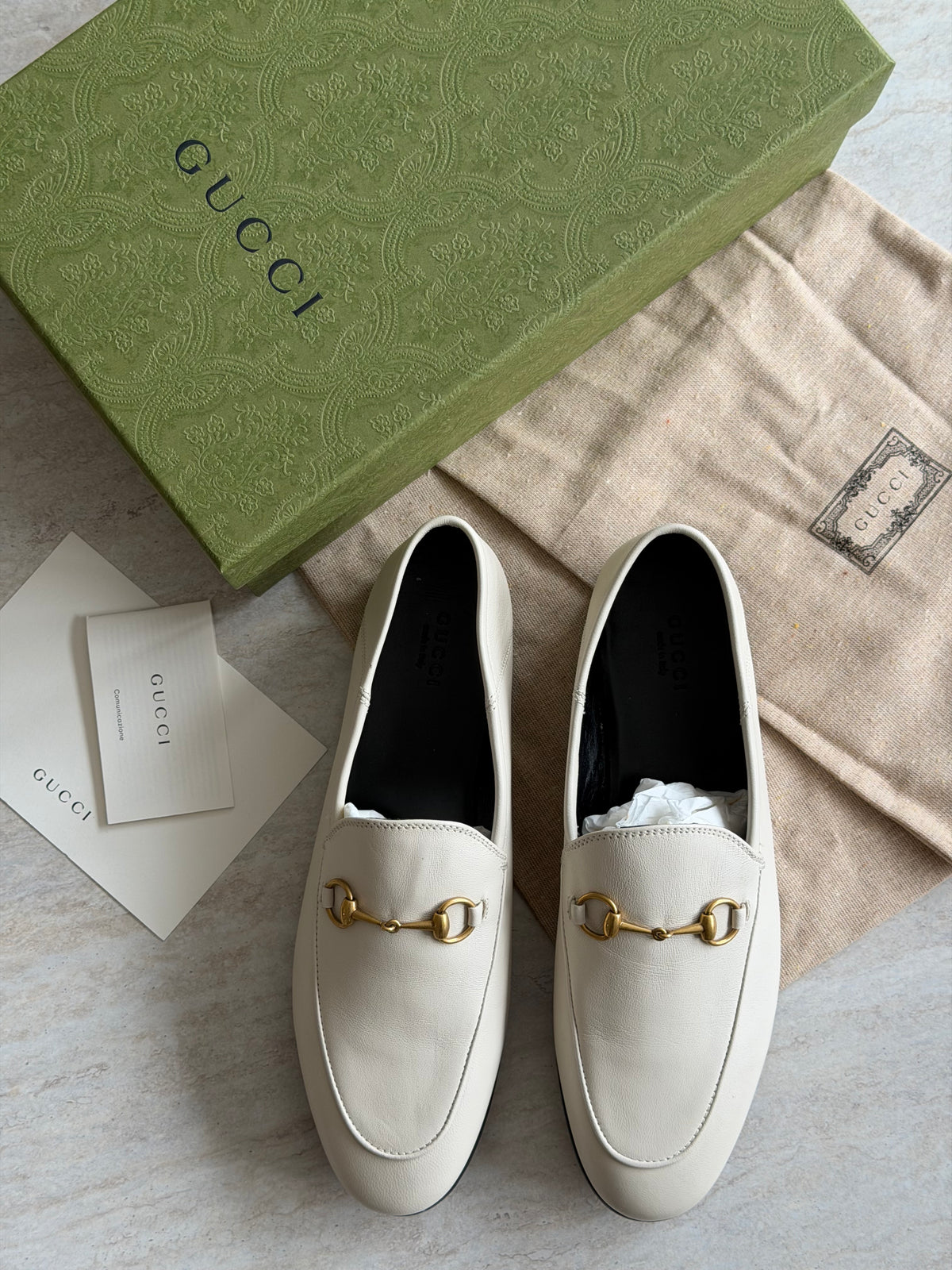 Gucci Leather Loafers – Råhvid / Creme - 40