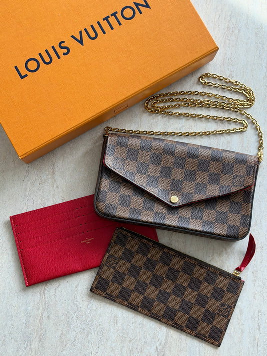 Louis Vuitton Félicie Pochette – Damier Ebène