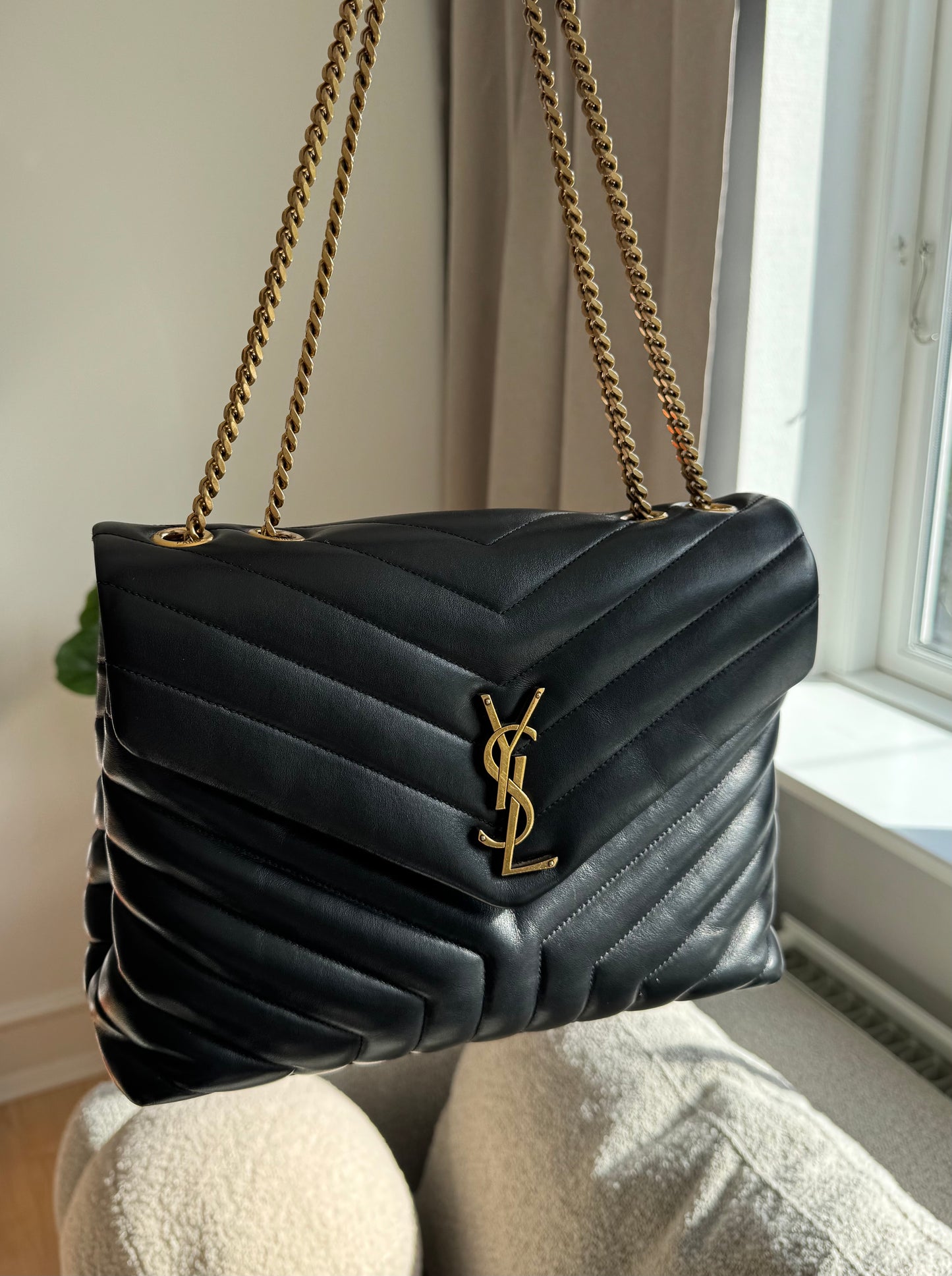 Saint Laurent YSL LouLou Medium Black Bag