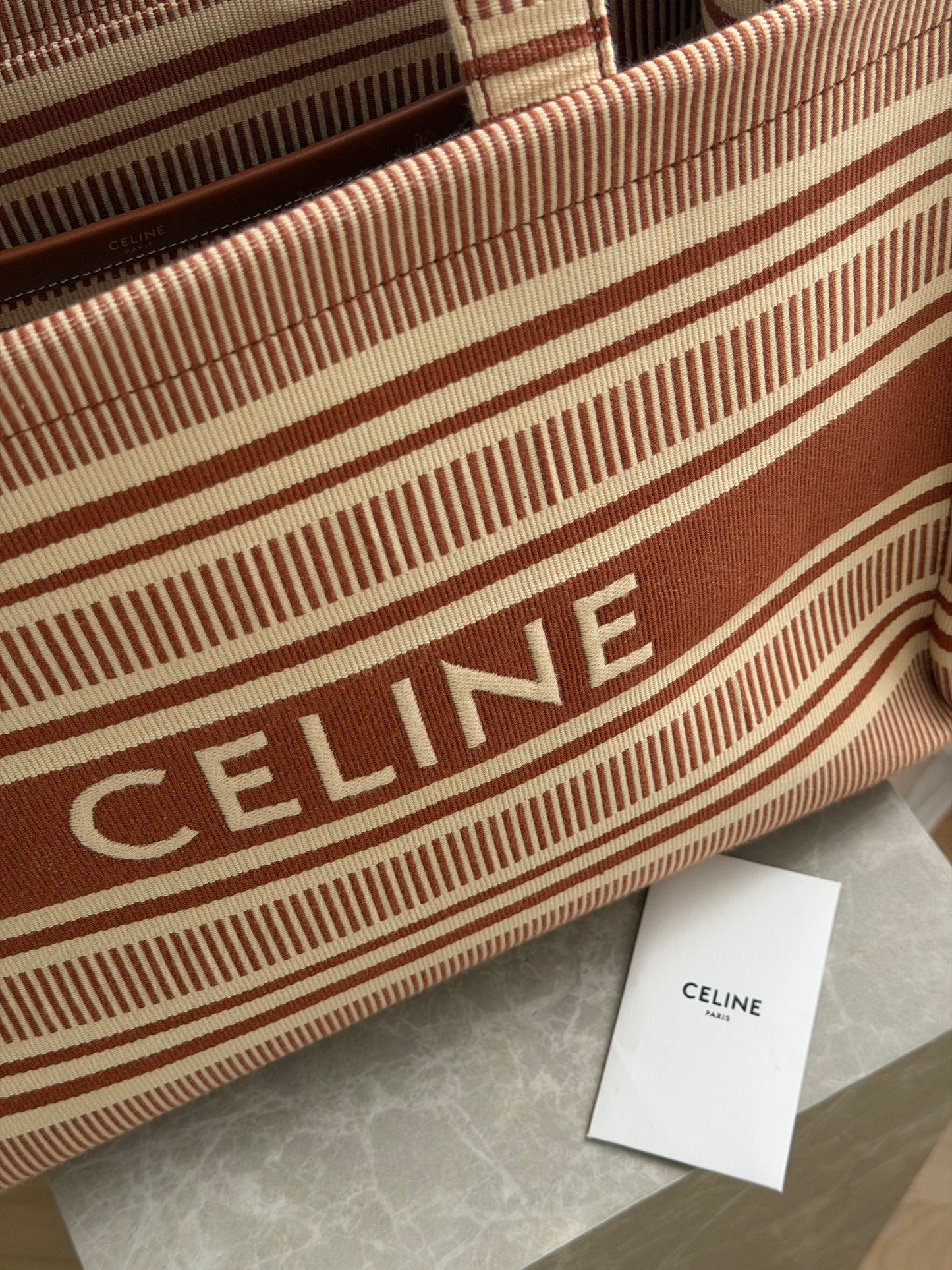 CELINE Cabas Thais Large Tote – Brun/Beige
