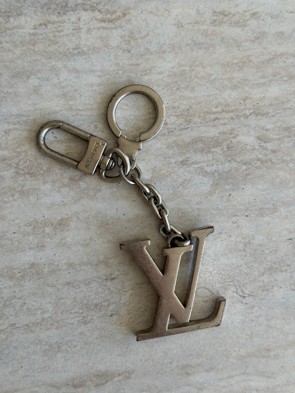 Louis Vuitton LV Logo Keychain / Bag Charm