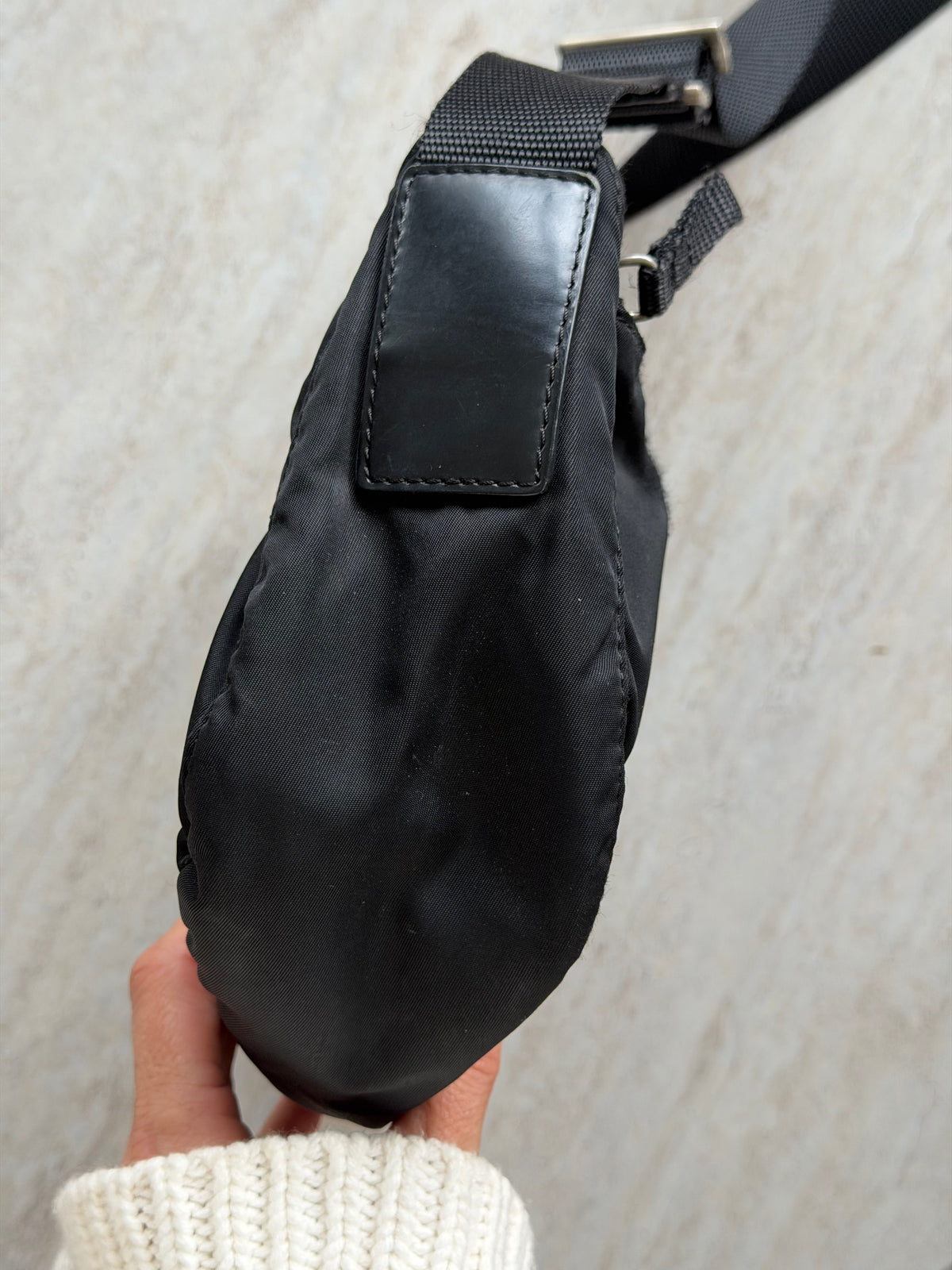 Prada Tessuto Nylon Crossbody Bag – Black